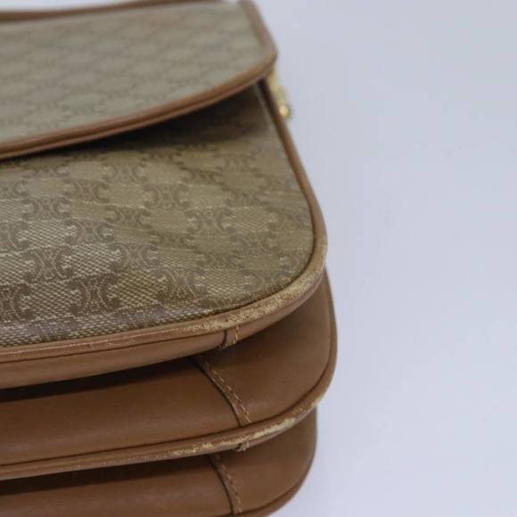 CELINE Macadam Canvas Shoulder Bag Beige Auth 82011 - Picture 14 of 16